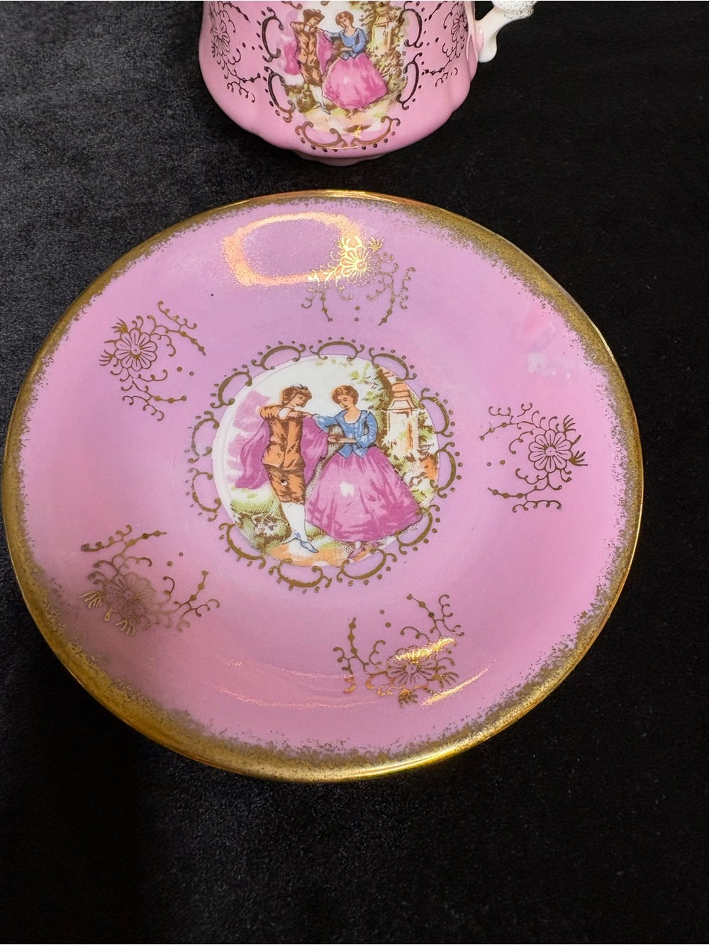 Vintage Lusterware Porcelain Demitasse Cup And Saucer - Picture 4 of 6